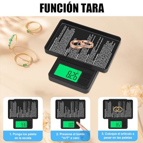 Thumbnail 4 de Diyife Báscula Precisión 0.01g (mini balanza de cocina) con tara y LCD