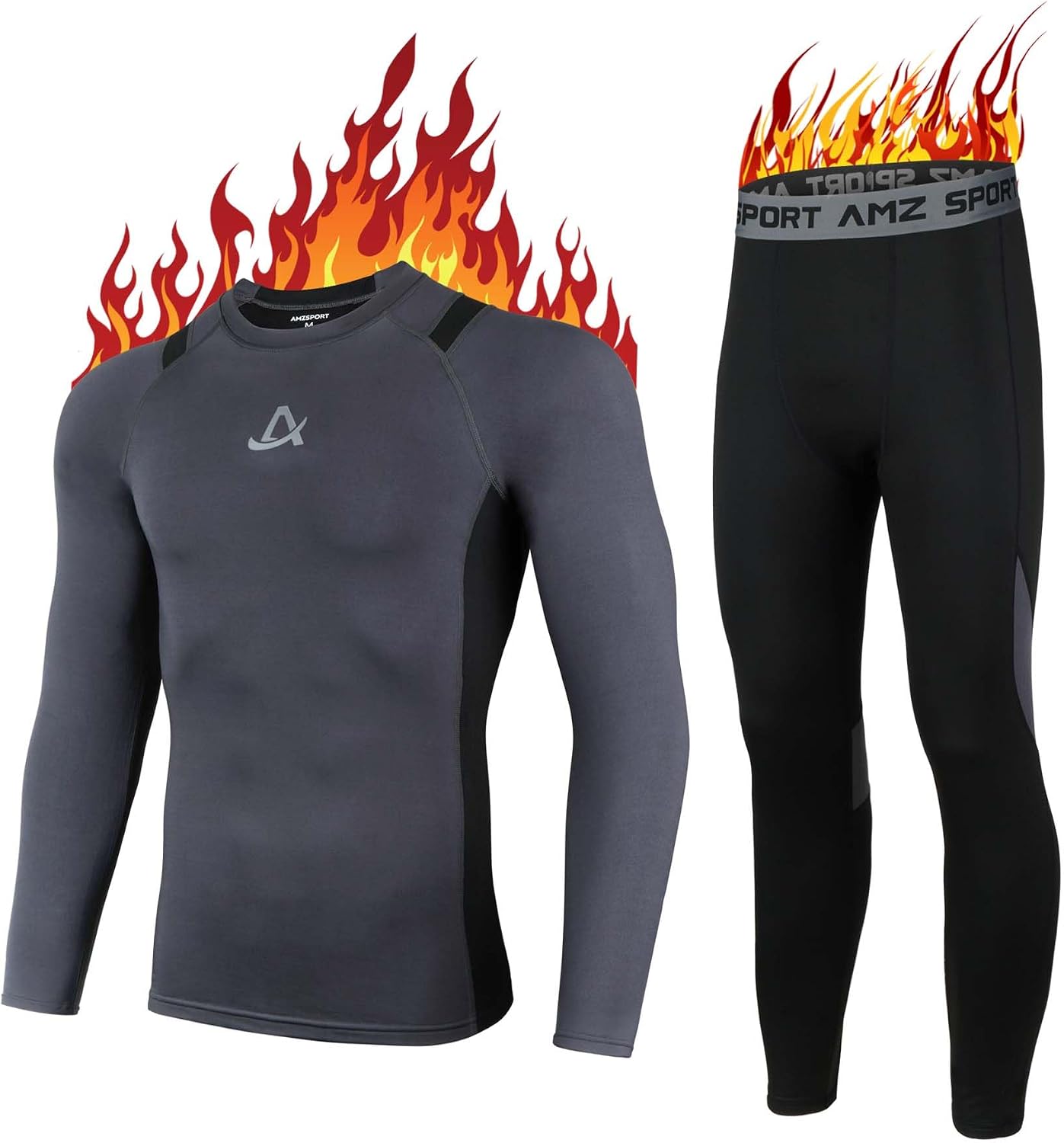 Thumbnail 4 de AMZSPORT Intimo termico uomo set maglia e pantaloni per sport