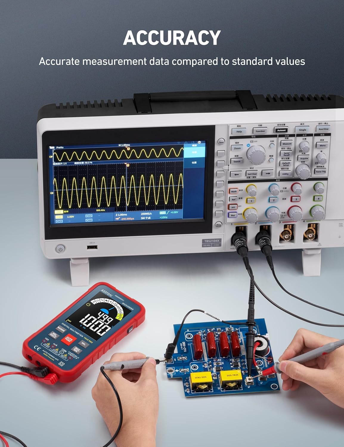 Detalle 2 de AstroAI MUS10KRD Digital Multimeter, 10,000 Counts, True RMS, Colour LCD