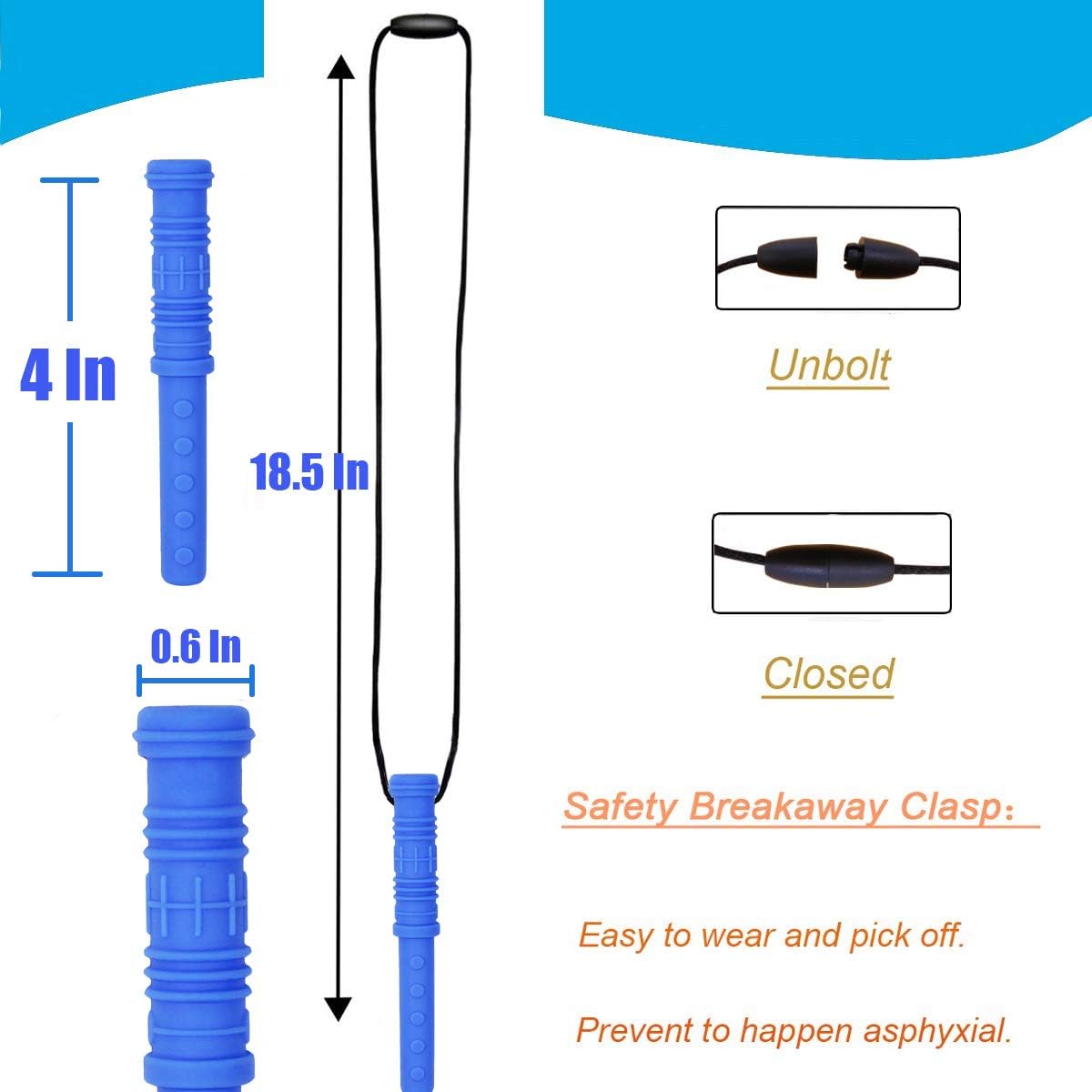 Thumbnail 5 de GNAWRISHING Chew Necklaces 10pcs for Sensory Kids