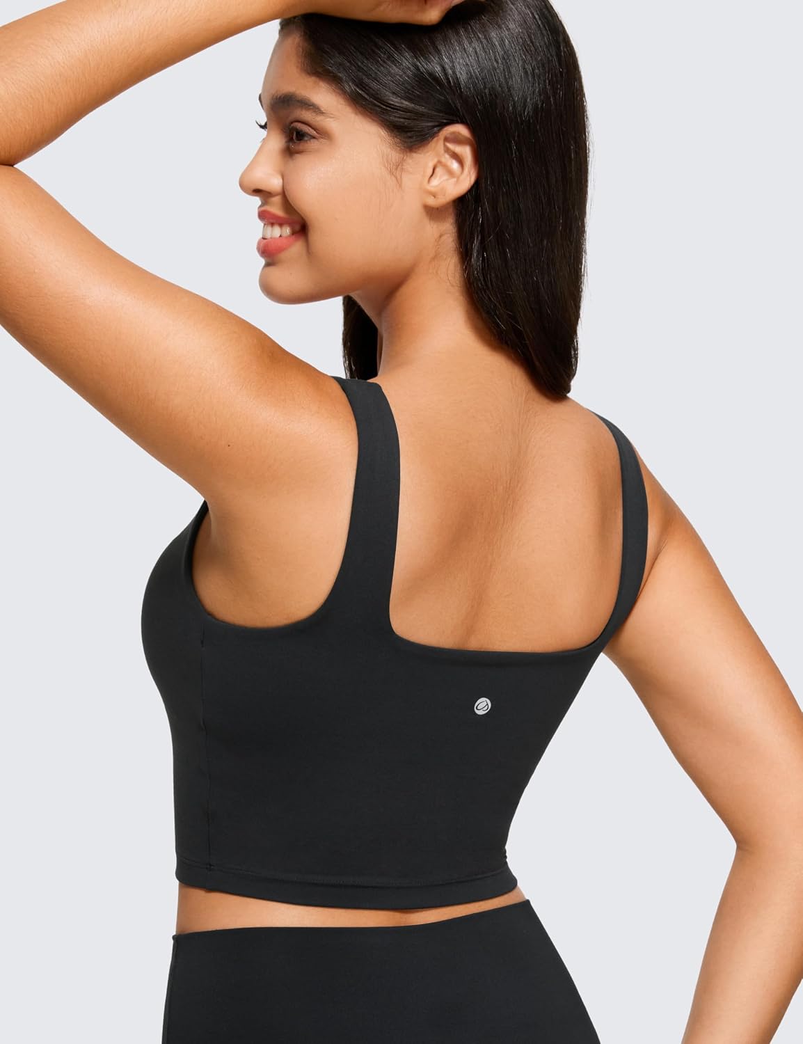 Detalle de CRZ YOGA Damen Butterluxe Sport-BH Gepolstert ohne Bügel – Crop Yoga Tank Top