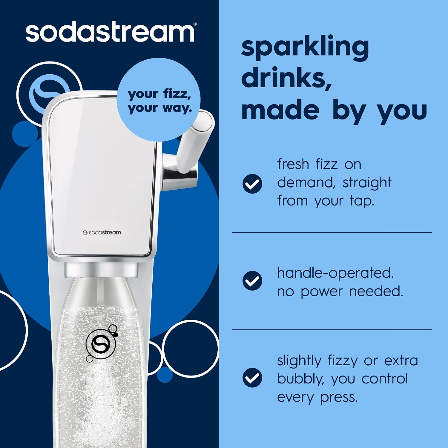 Detalle de SodaStream ART Sparkling Water Maker Starter Kit — White