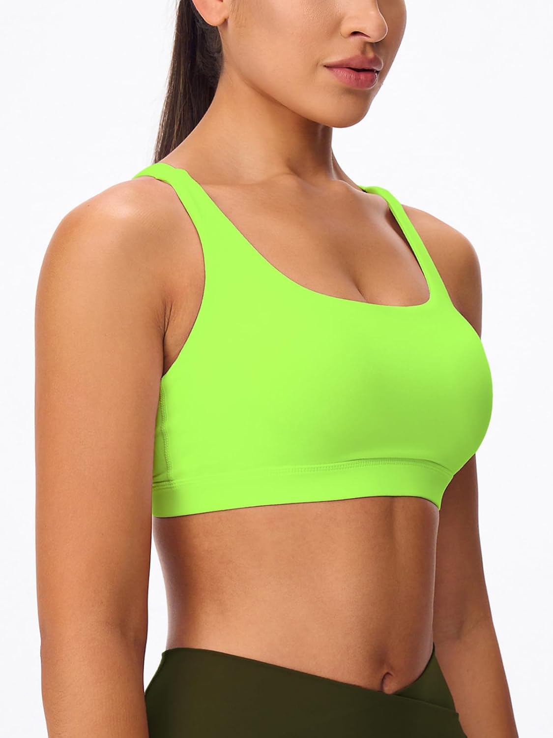 Thumbnail 1 de Omwilddo Women's Strappy Sports Bra Light Compression Crop with Criss Cross Back