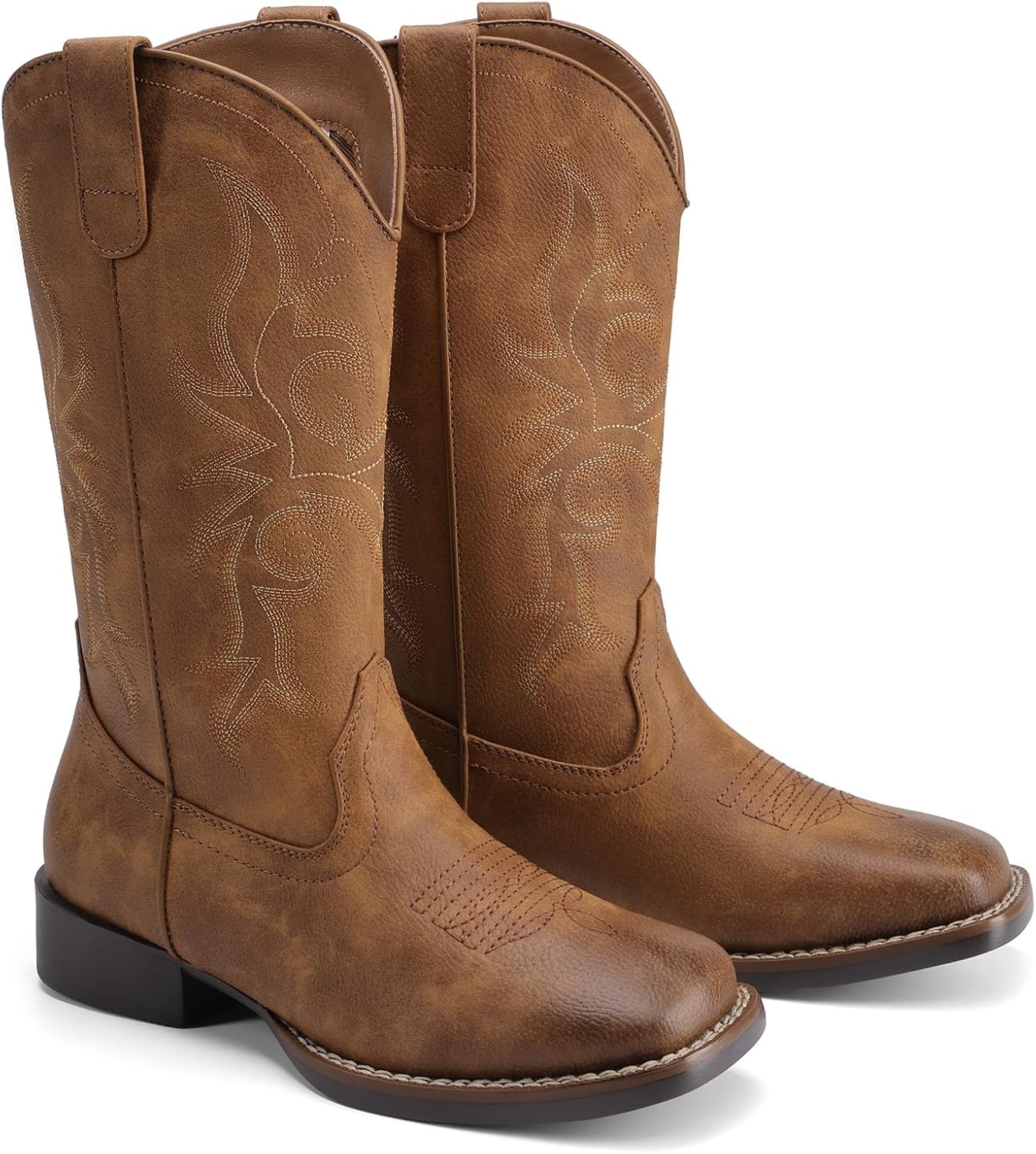 Thumbnail 6 de DREAM PAIRS Women's Embroidered Square Toe Mid-Calf Western Boots