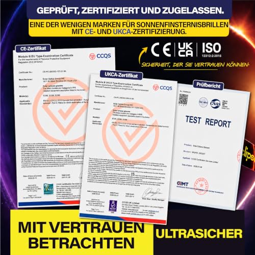 Detalle 2 de exclipse Sonnenfinsternisbrille 5er-Pack mit Handy-Filter – ISO 12312-2, CE & UKCA zertifiziert