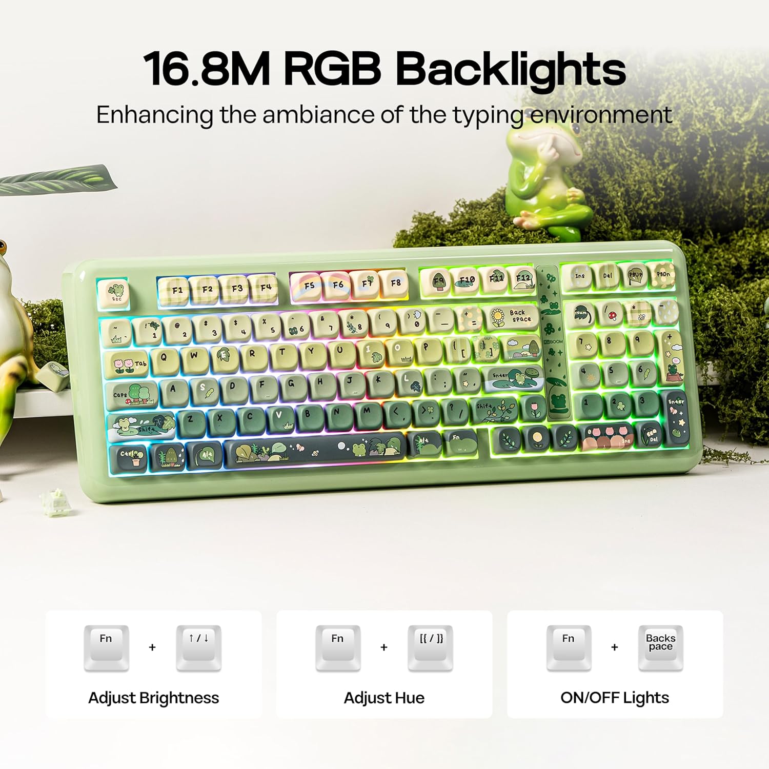 Thumbnail 3 de KiiBoom Phantom98 Lite 96% Wireless Mechanical Keyboard with VIA, Gasket, and 8000mAh Battery