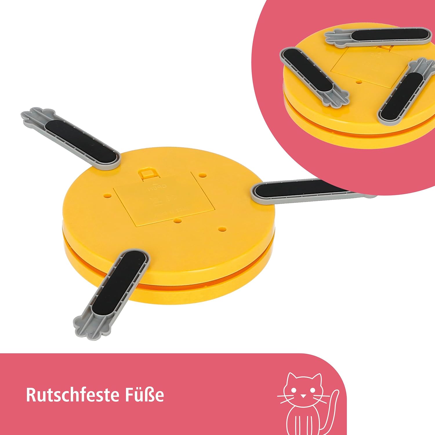 Detalle de Kerbl 2-in-1 Catch The Tail Feather Cat Toy with rotating feather and stick play modes