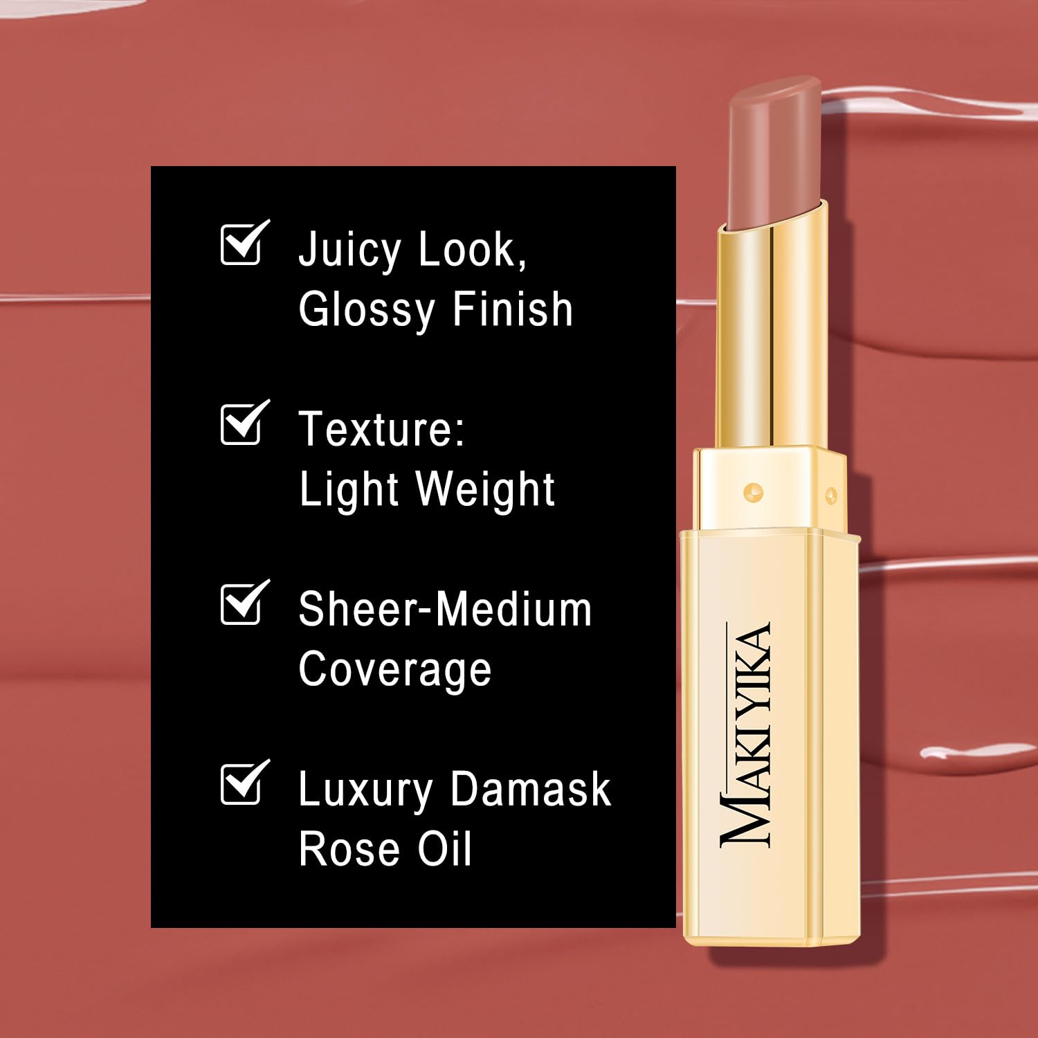 Thumbnail 3 de MAKI YIKA Moisture Nude Lipstick (Hydrating Shine) in Mica Nude, MA055