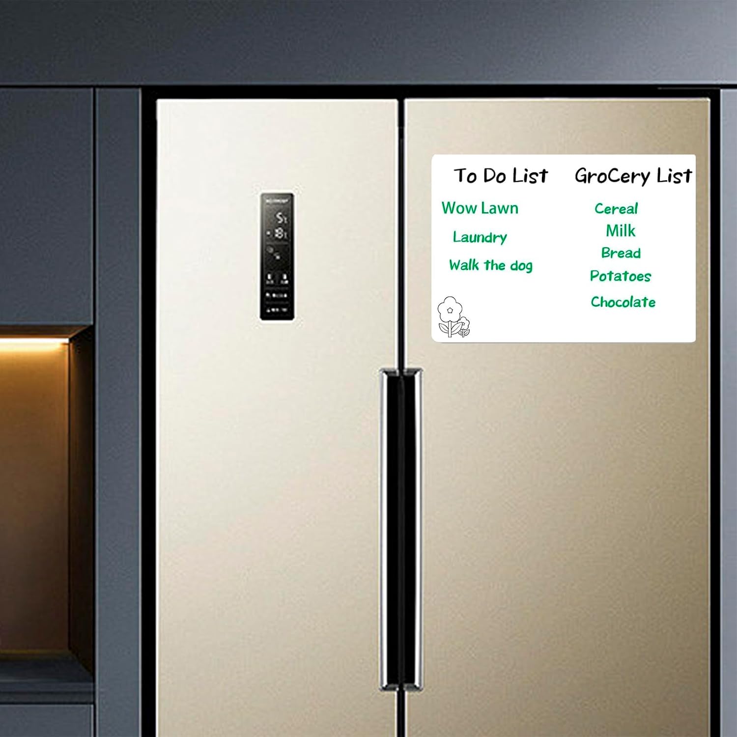 Detalle de A4 3-pack Magnetic Dry Erase Whiteboard Sheets for Fridge with 10 Magnetic Pens & Eraser