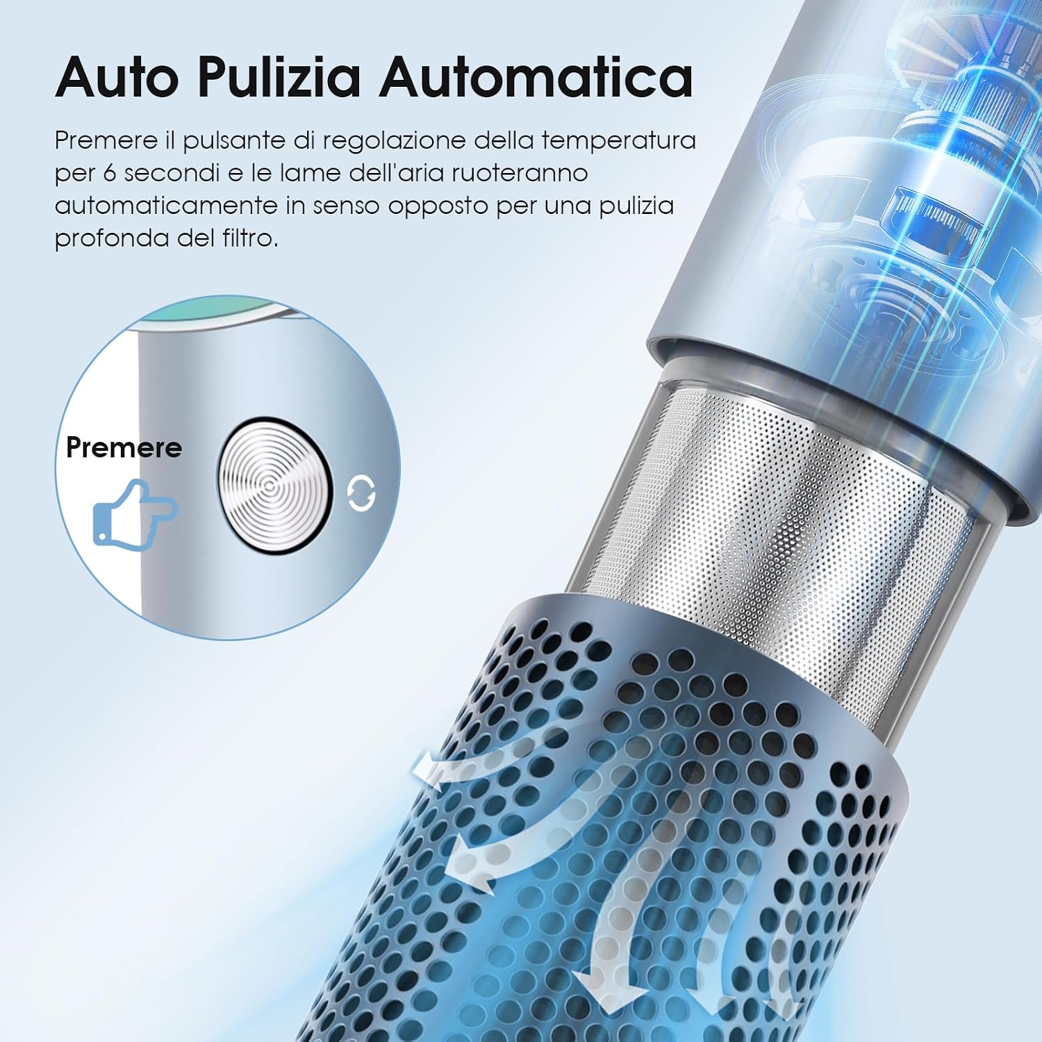 Thumbnail 3 de YASHE Asciugacapelli ionico con motore brushless 110.000 g/min, 1600W e accessori styling (1 diffusore + 2 concentratori)