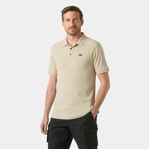 Detalle de Helly Hansen Polo a Deriva Uomo, Kaki, XXL: polo sportiva ad asciugatura rapida per ogni attività