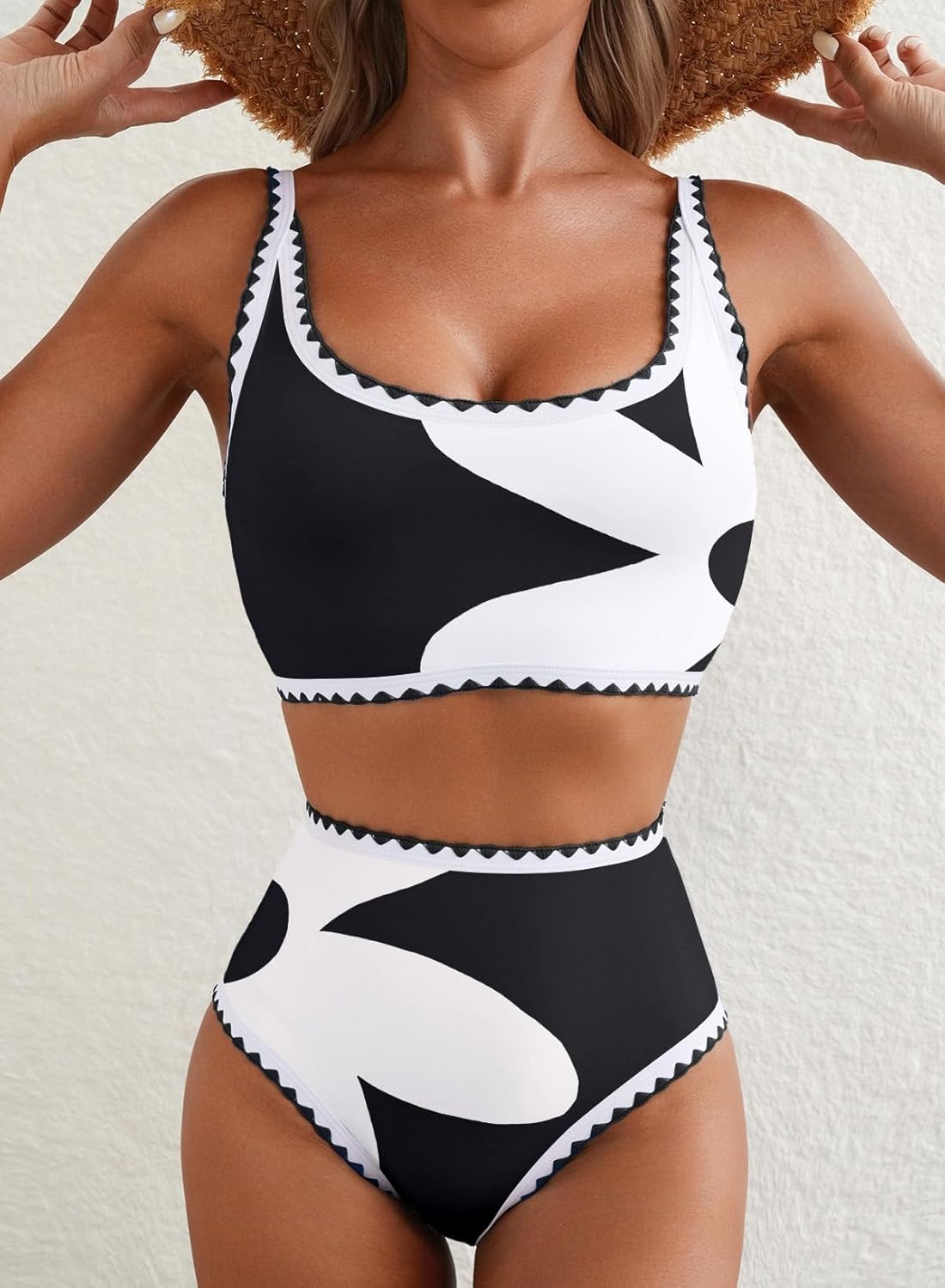 Thumbnail 2 de Herseas Floral Print Whip Stitch 2-Piece High-Waisted Bikini Set
