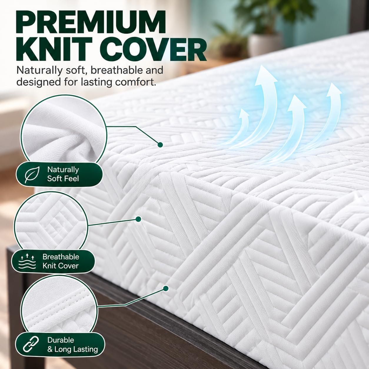 Detalle 2 de Viscologic 878926007942 Maxima 7-Inch Twin Mattress, Gel Foam, Medium-Firm
