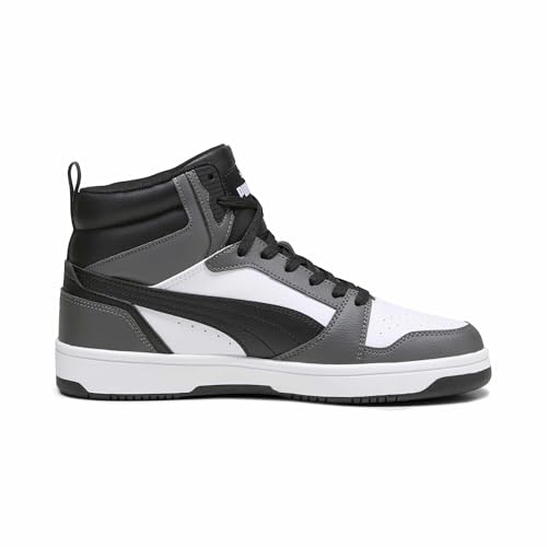 Detalle de PUMA Unisex Rebound V6 Turnschuhe – Puma White/Puma Black Shadow Gray (Größe 40 EU)