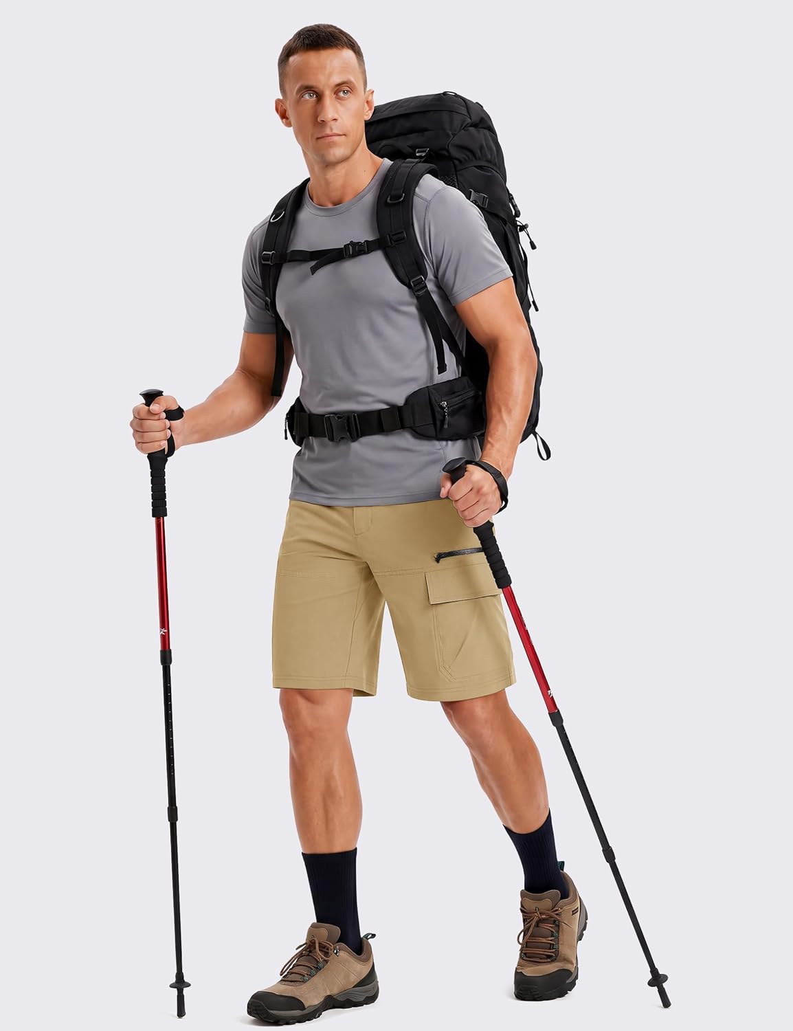 Thumbnail 6 de TACVASEN Men's Quick-Dry Cargo Shorts, Summer Style, 5 Pockets