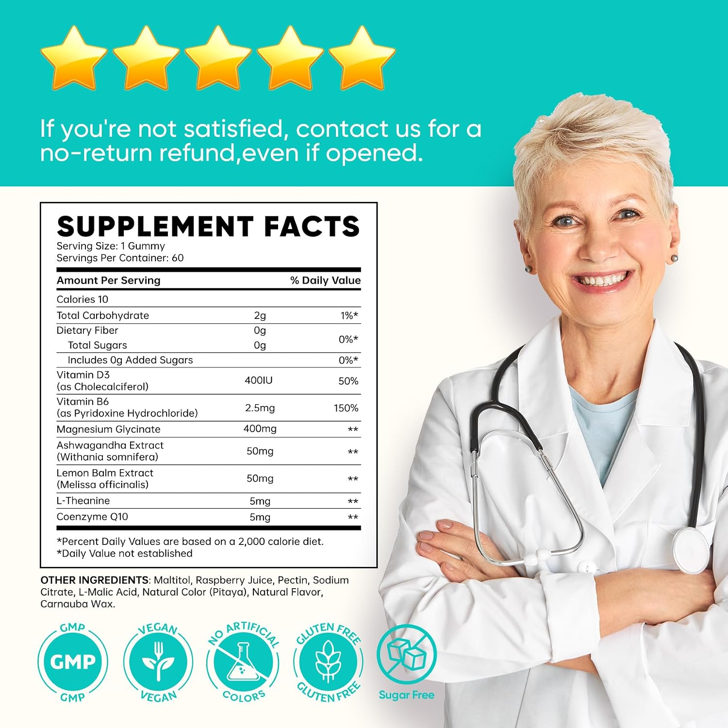 Detalle 2 de Venture Pal Magnesium Glycinate Gummies 400mg