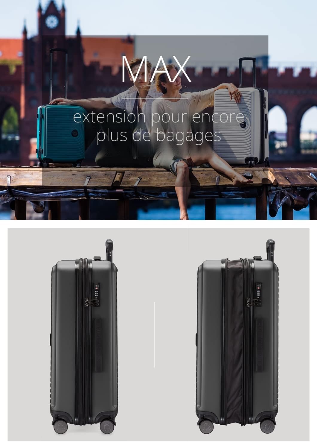 Detalle de Hauptstadtkoffer Mitte Grande Valise Rigide 130 L – Graphites