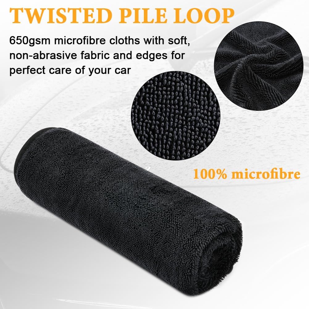 Thumbnail 2 de URAQT Microfibre Cloth: Large 90x60cm Car Drying Towel (600GSM) for Fast, Lint-Free Drying