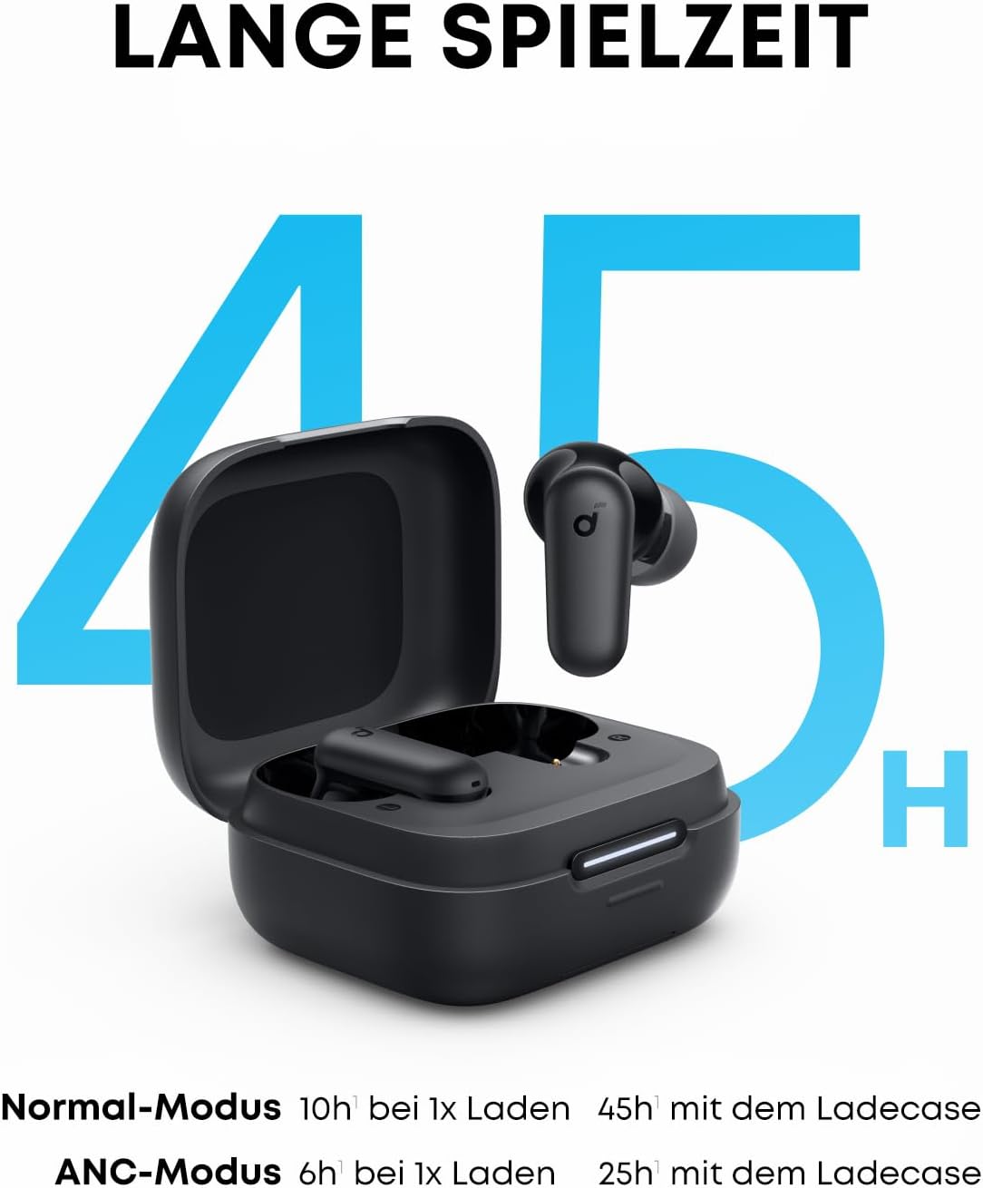 Detalle de soundcore by Anker P30i: Kabellose Ohrhörer mit smarter Geräuschunterdrückung
