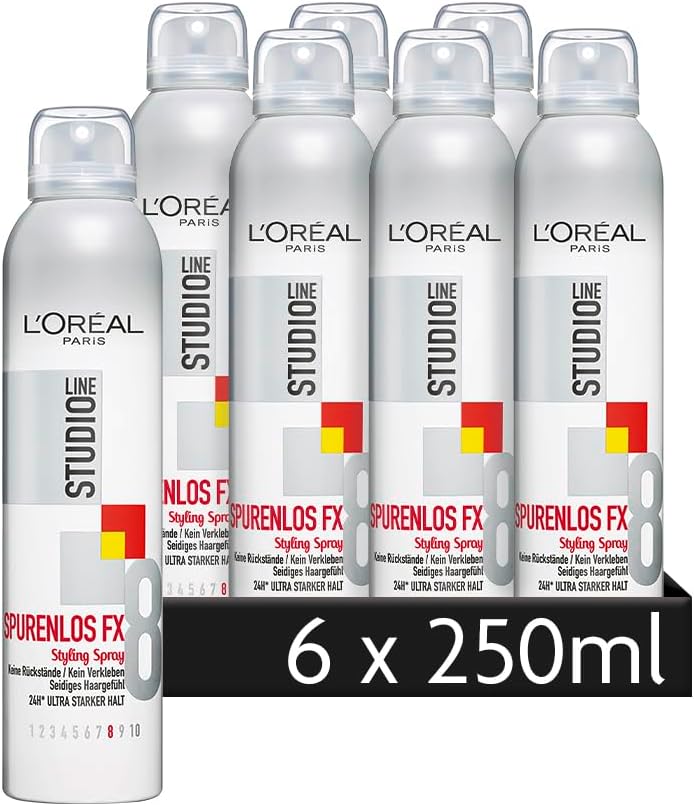 Detalle 1 de L'Oréal Paris Studio Line spårlös FX hårspray, 250 ml, parfymfri