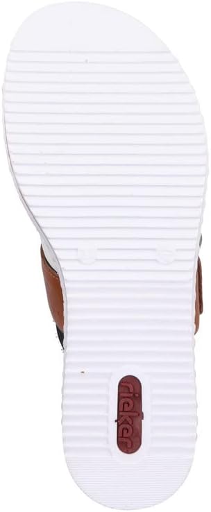 Detalle de Rieker Damen Pantoletten V3652 – Slipper mit weicher Decksohle und robuster, flexibler Passform