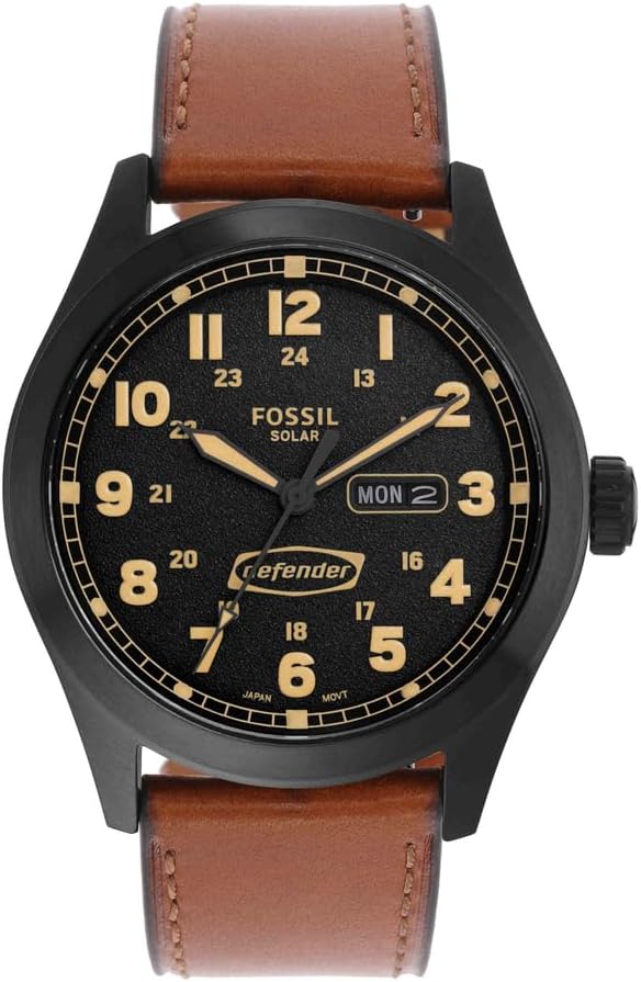 Thumbnail 6 de Fossil Defender Orologio da uomo: energia solare, datario analogico e cinturini in acciaio o pelle