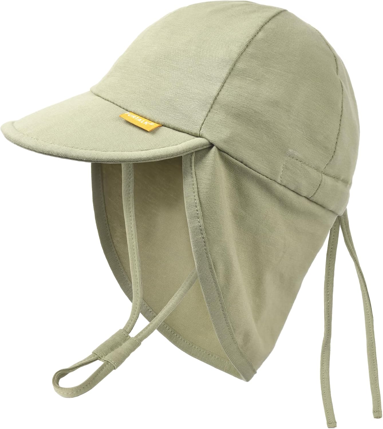 Detalle de FURTALK Baby- und Kleinkind-Sonnenhut mit UPF 50+ und verstellbarer Kinnriemen- & Halsklappe