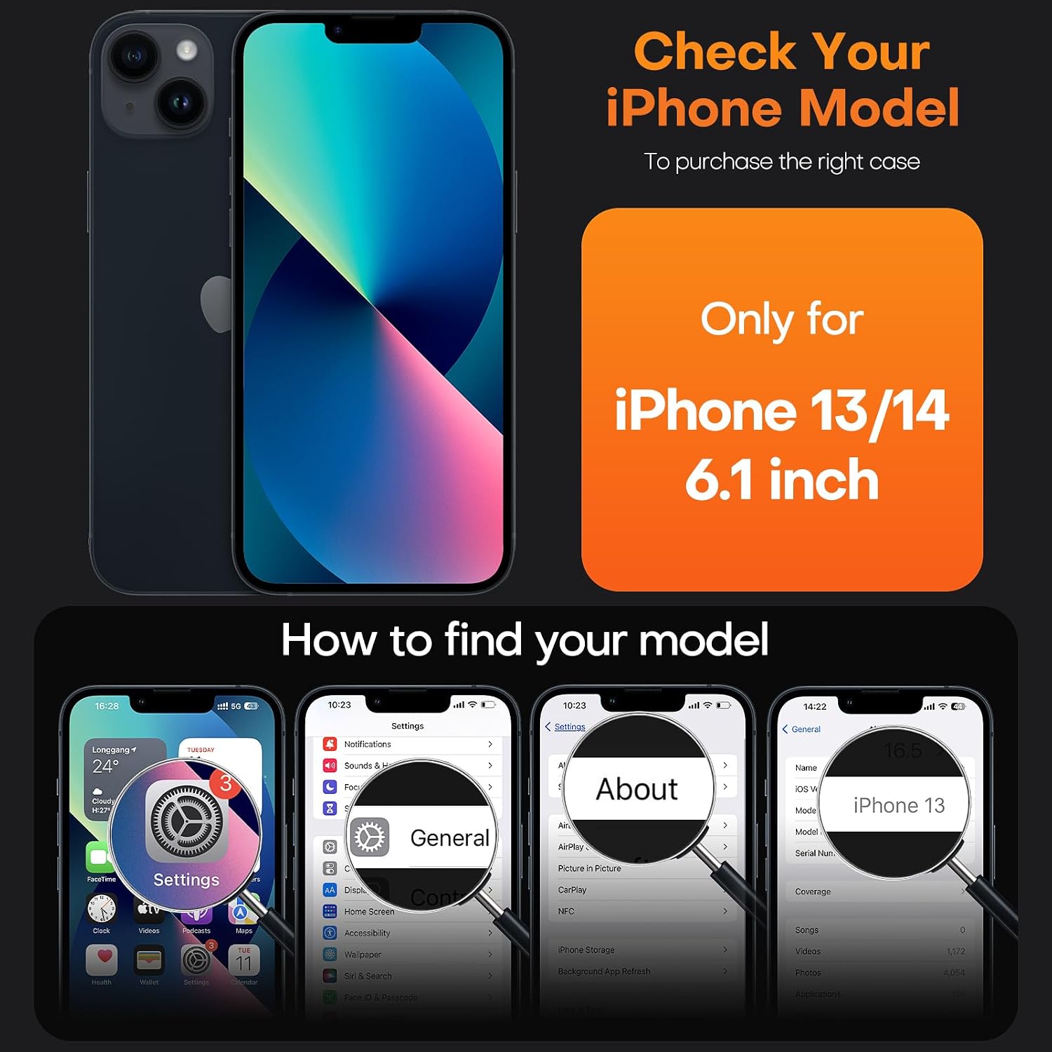 Thumbnail 5 de TAURI for iPhone 13 Case MagSafe 38‑magnet