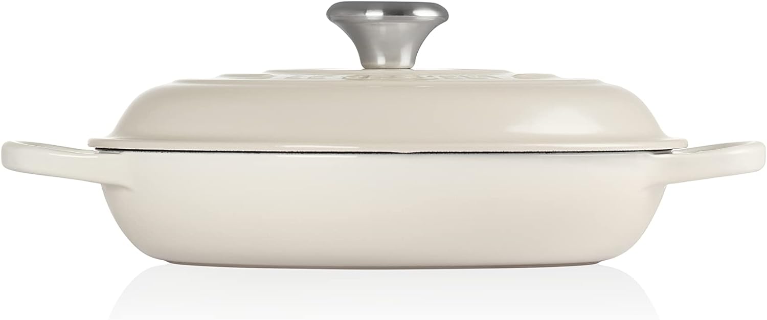 Thumbnail 1 de LE CREUSET Signature Sh.Casserole/Braiser 26cm in Meringue