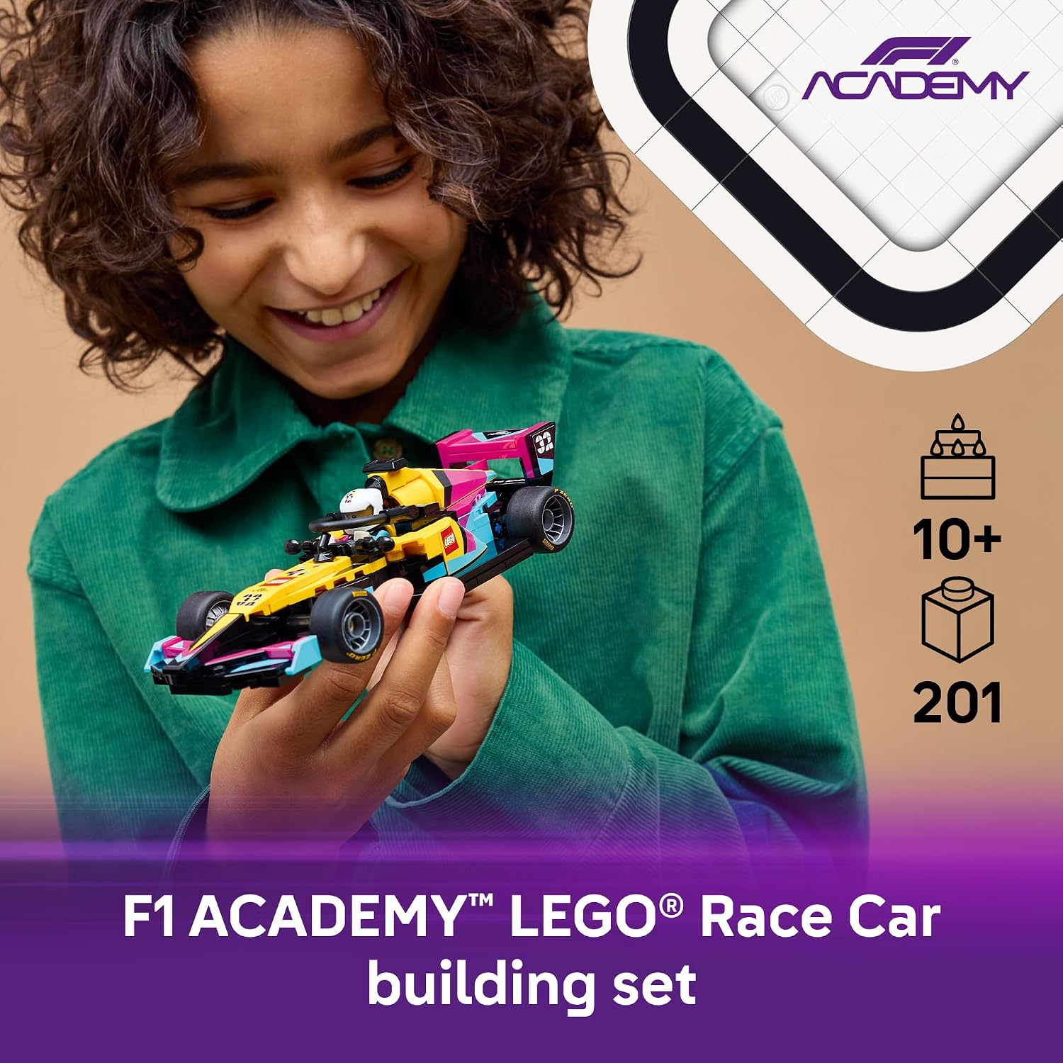 Detalle de LEGO F1 Academy Race Car Building Set 77258