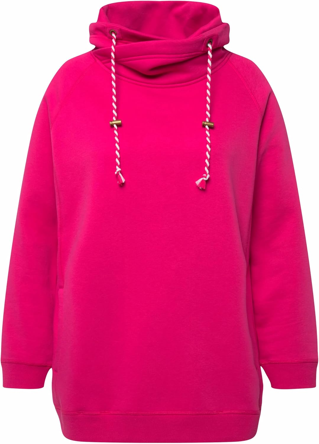 Detalle de Ulla Popken Sweatshirt femme à col avec cordon et manches longues