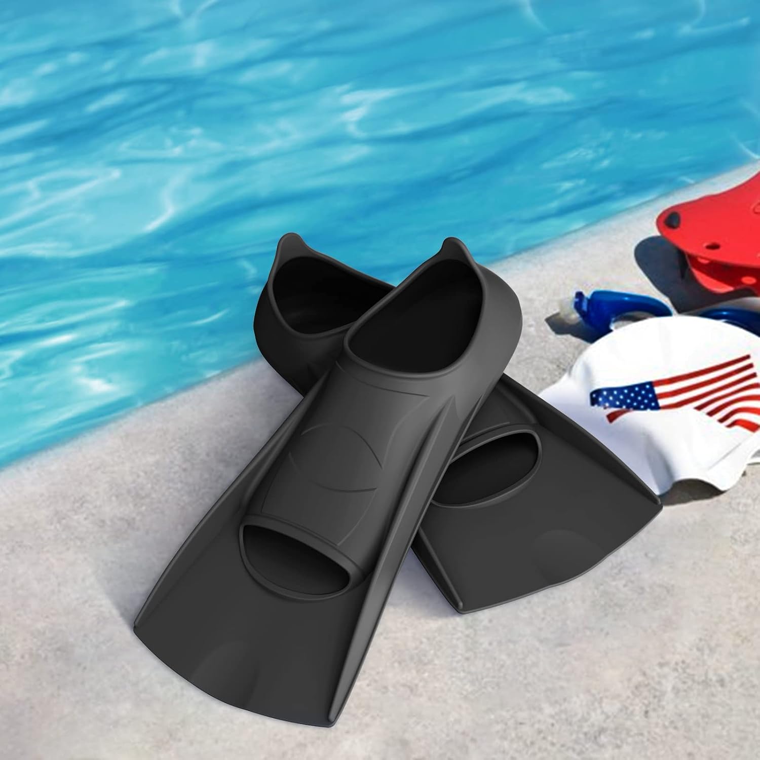 Detalle de Gintenco Swim Fins Kids Swim Training Fins (Silicone) — Lap Swimming & Travel Size