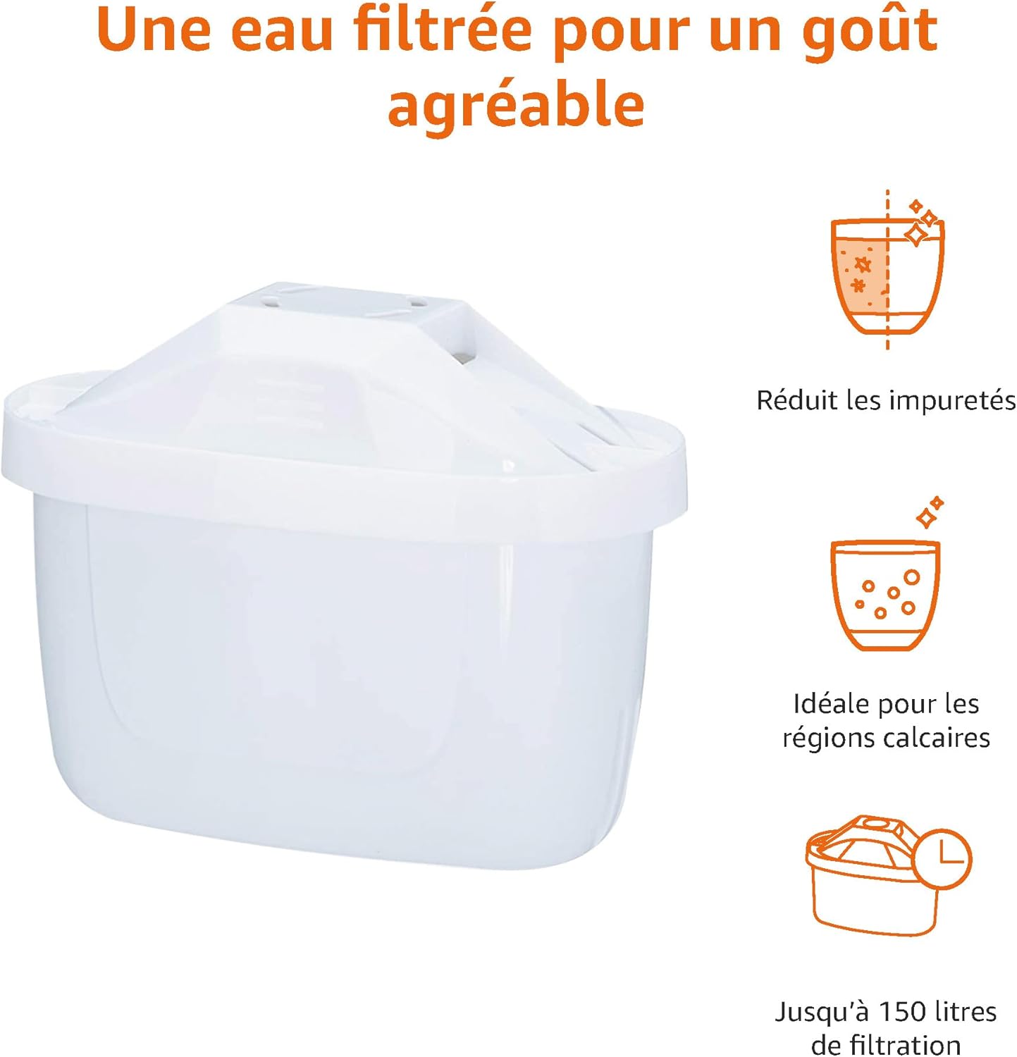 Thumbnail 1 de Cartouches filtrantes Amazon Basics compatibles BRITA et Amazon Basics, lot de 6