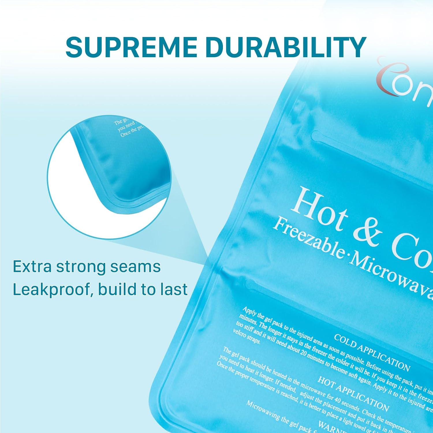 Thumbnail 3 de AlierGo Reusable Hot and Cold Gel Pack, 10.5 x 14.5 in, with Adjustable Strap