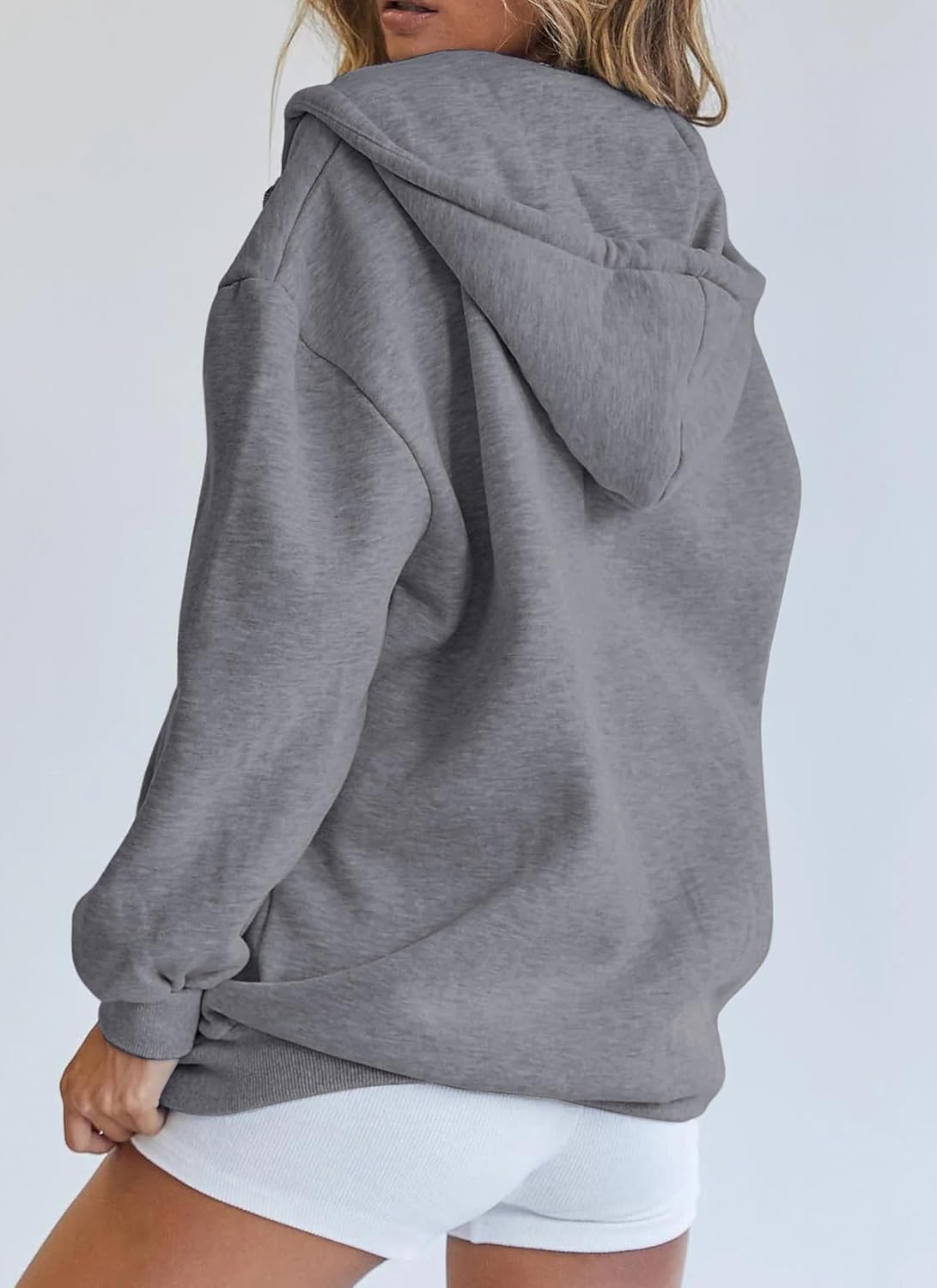 Detalle de PRETTYGARDEN Women's 2026 Spring Zip Up Y2K Hoodie Jacket with Pockets