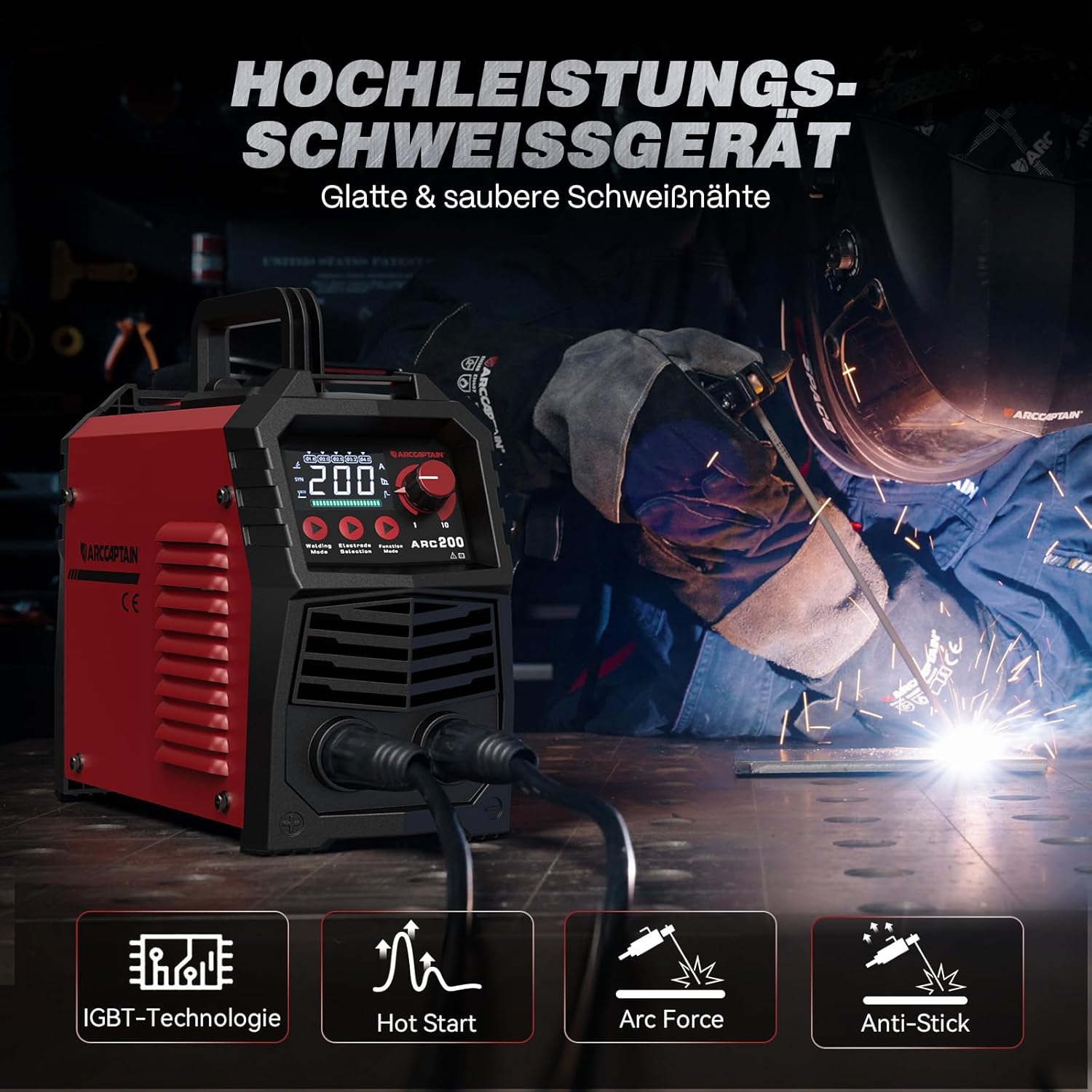 Thumbnail 4 de ARCCAPTAIN ARC 200A Schweißgerät mit Lift TIG
