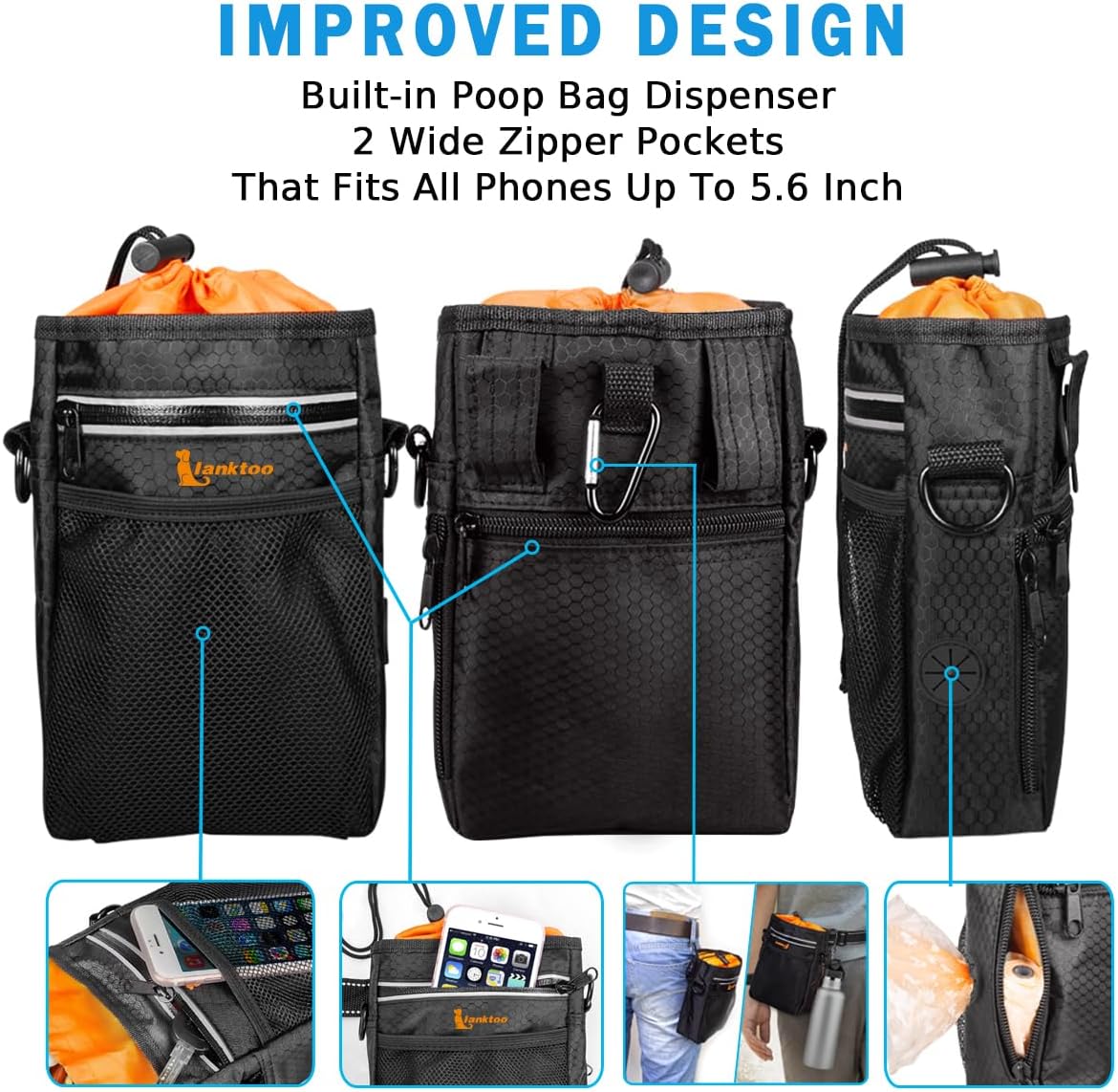 Detalle 2 de lanktoo Dog Treat Pouch Bag with Poop Holder