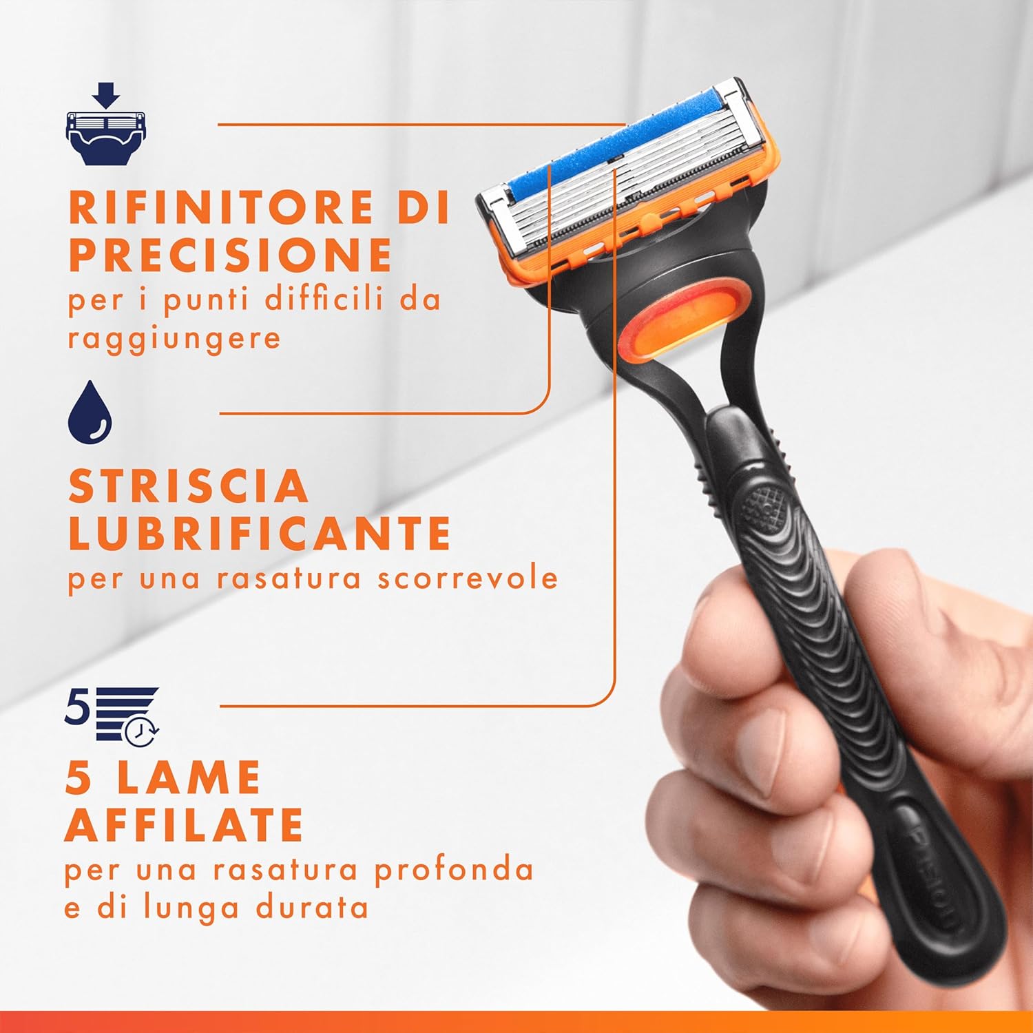 Thumbnail 5 de Gillette Fusion5 Rasoio manuale + 8 lamette, 5 lame