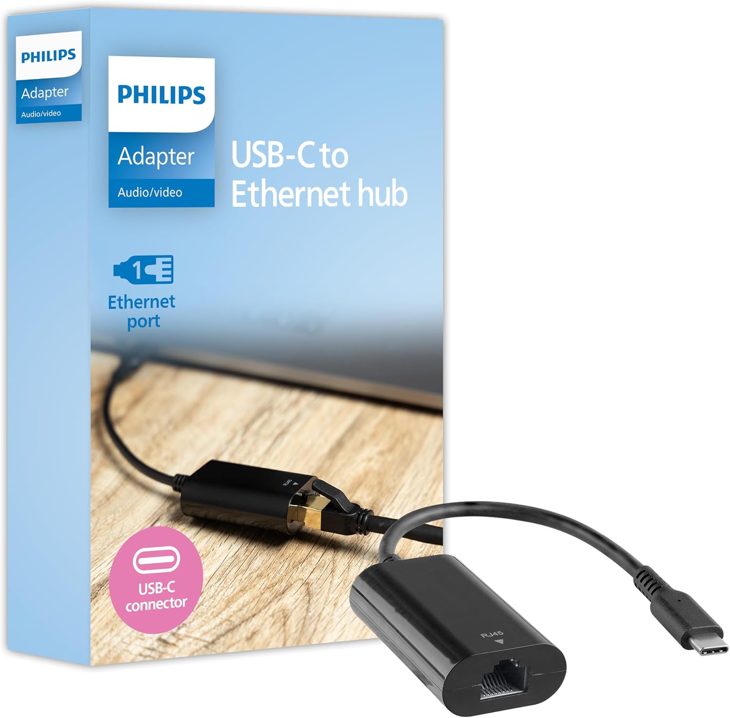 Detalle de Philips USB-C Ethernet Adapter 1 Gbps 🔌