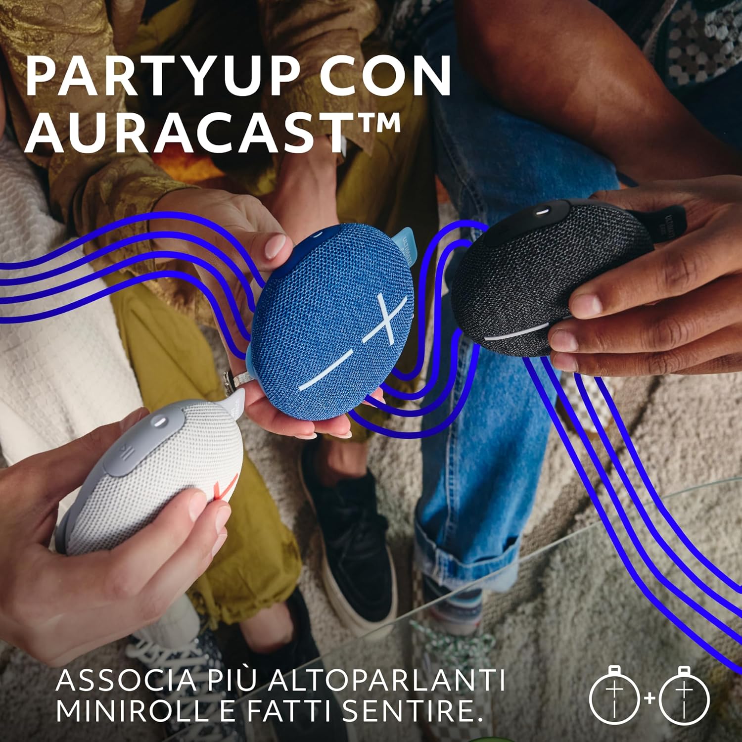 Thumbnail 2 de Ultimate Ears MINIROLL altoparlante Bluetooth impermeabile ultra-compatto IP67 (blu)