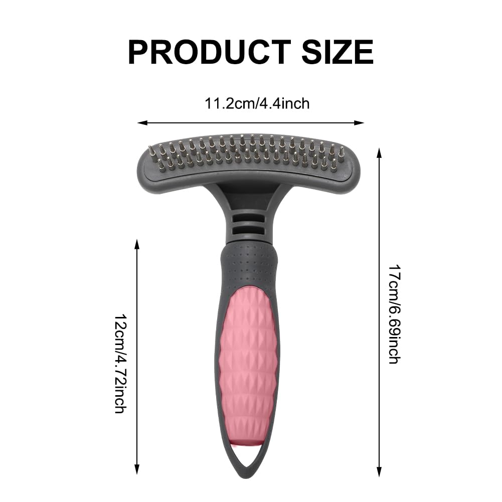 Thumbnail 1 de Umllpet Hund und Katzenbürste für Langhaar: Entfilzer & Unterwollkamm gegen Knoten (rosa)