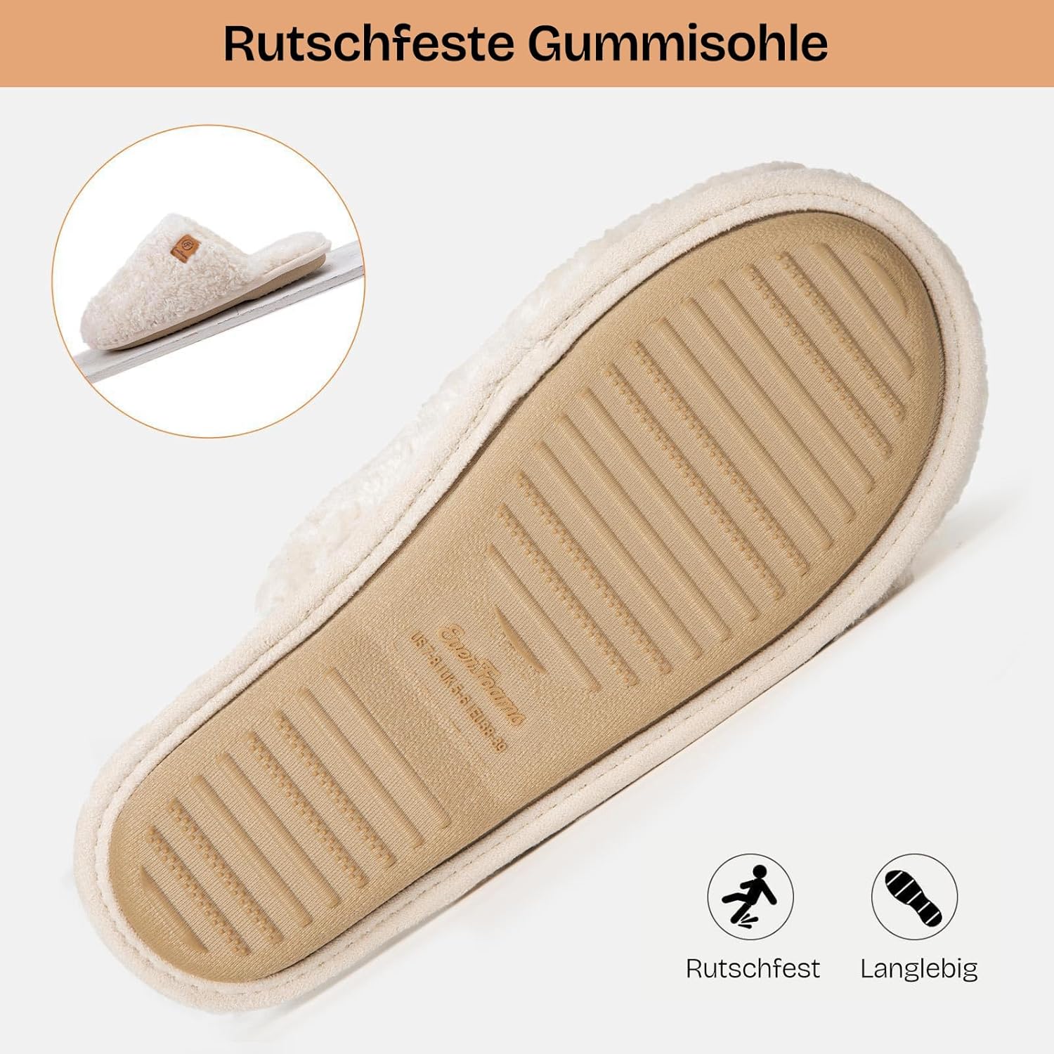 Thumbnail 5 de EverFoams Damen Scuff Hausschuhe Memoryschaum