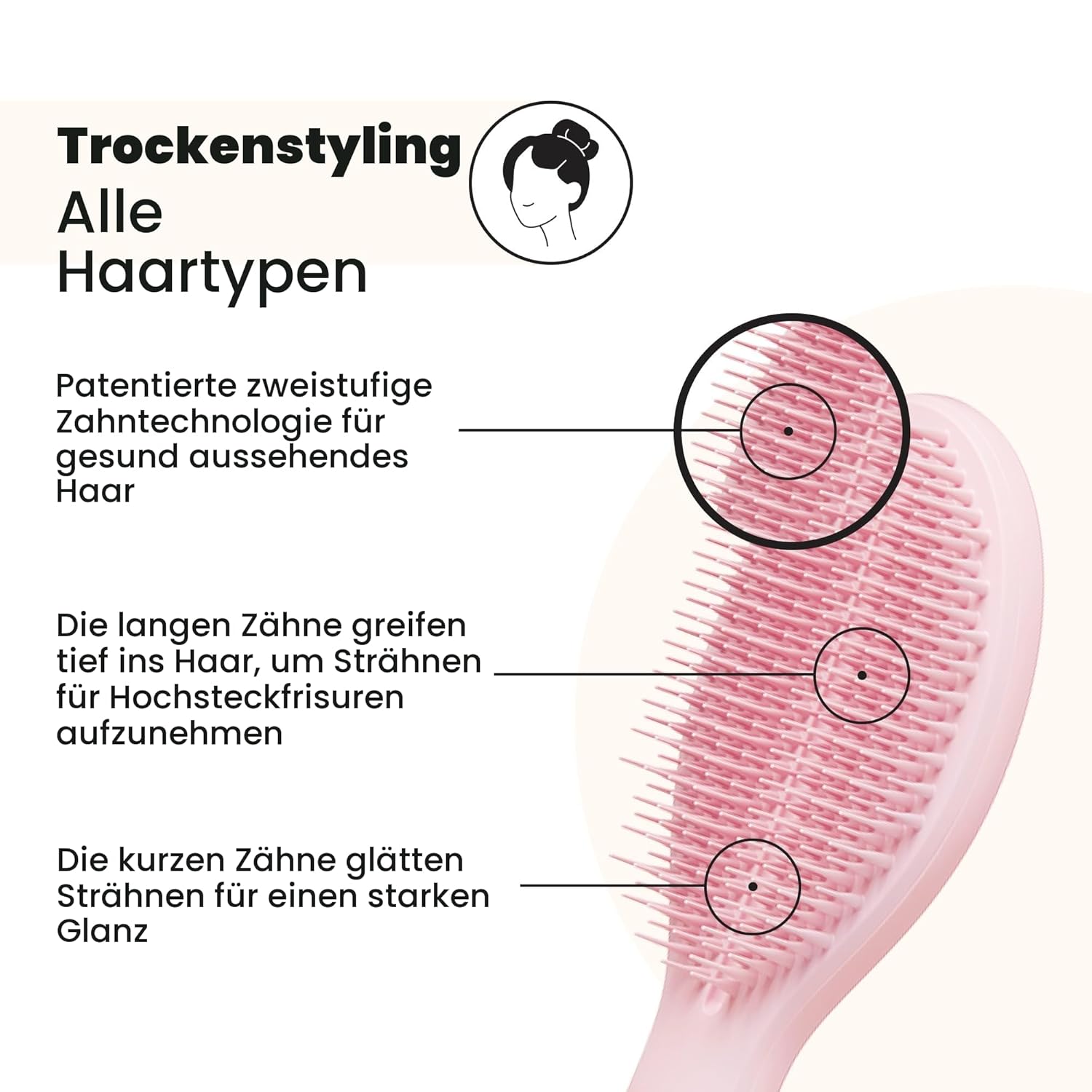 Detalle de Tangle Teezer The Ultimate Styler Haarbürste – Für Perücken, Weaves, Extensions & Clip-Ins