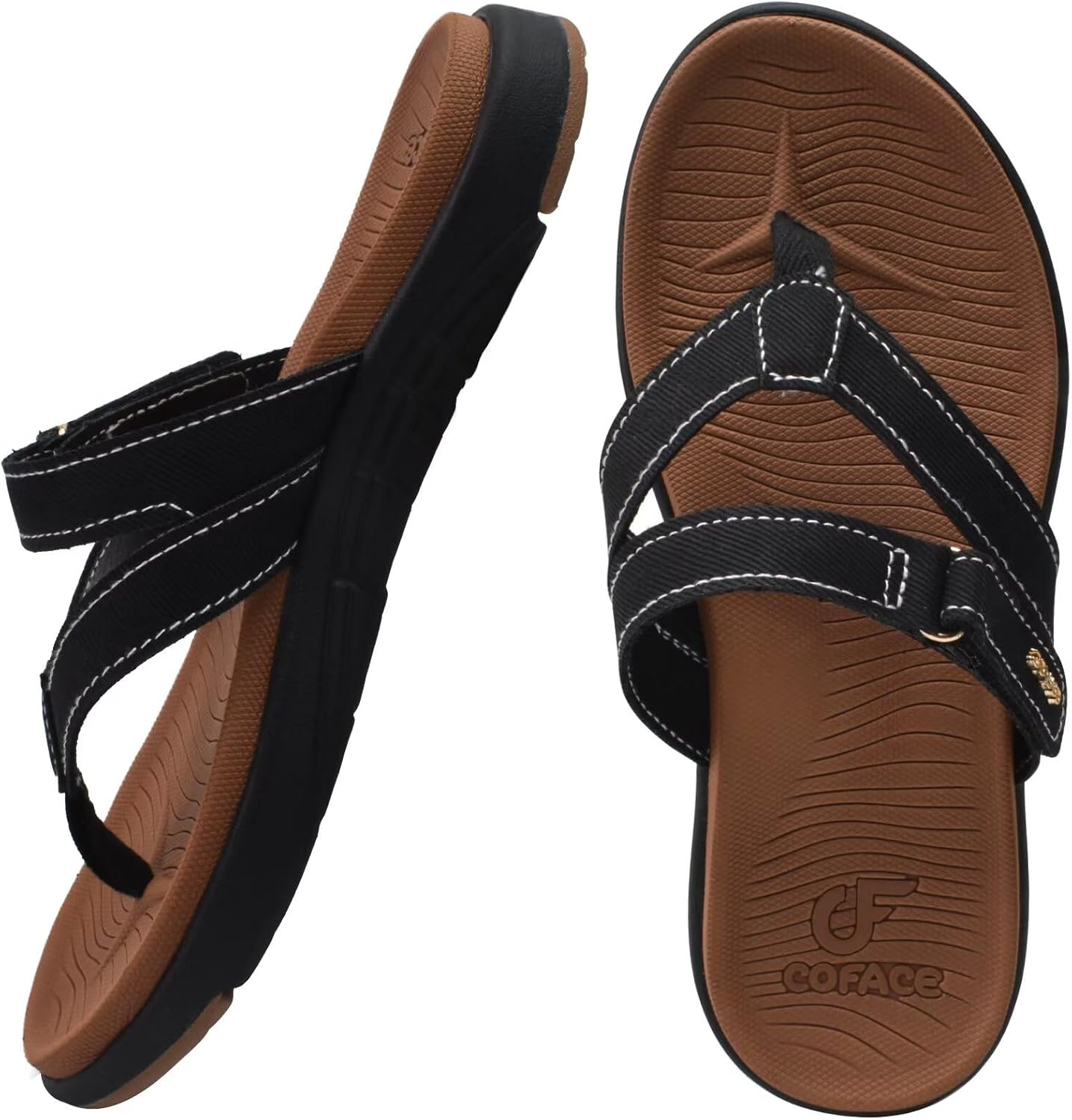 Thumbnail 6 de COFACE Women’s Fashion Orthotic Flip Flops with Arch Support for Plantar Fasciitis