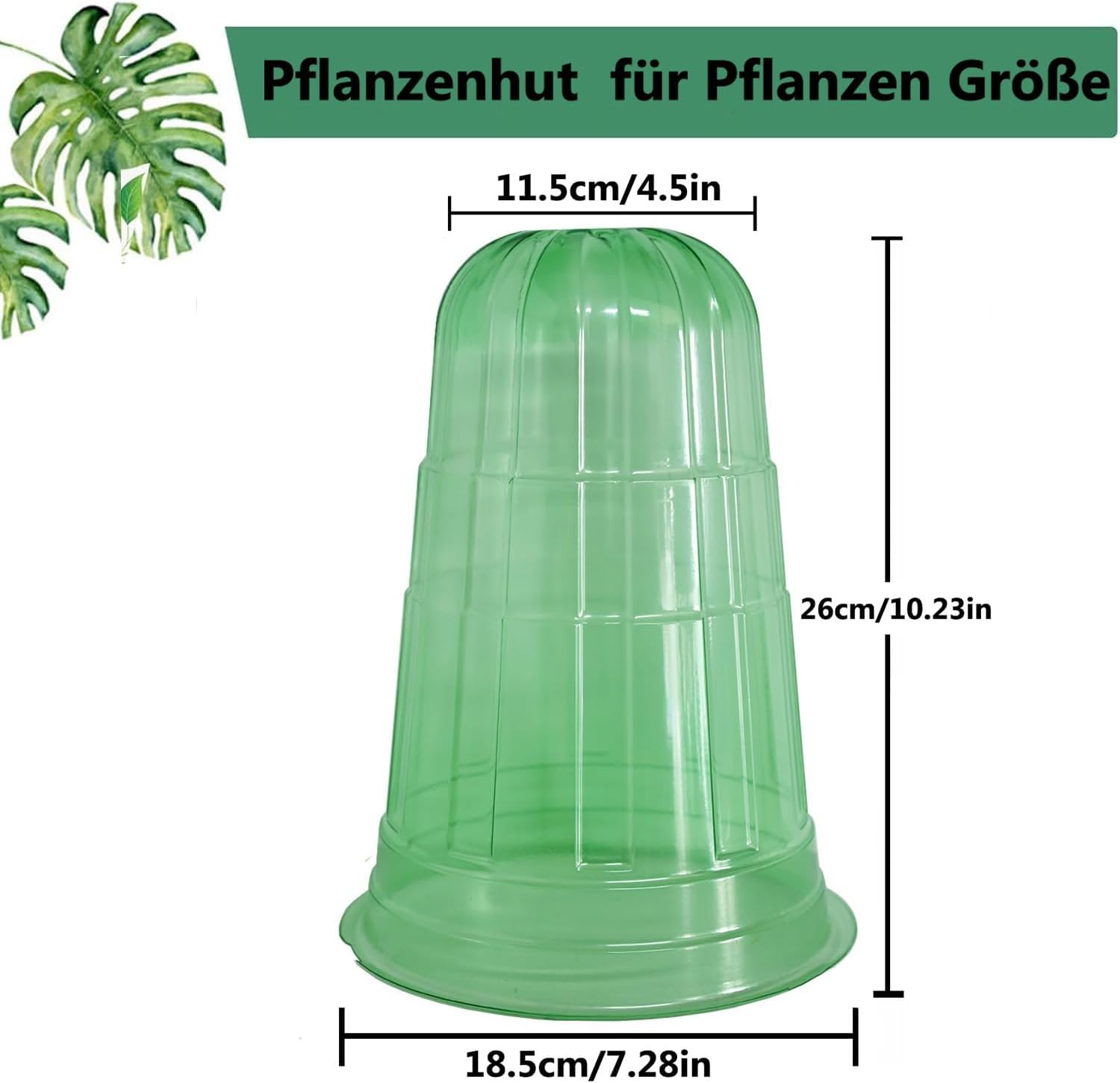 Thumbnail 1 de Emyimom Pflanzenhut (Pflanzhütchen) für Salatpflanzen – Schutz vor Vögeln, Schnecken und Wetter, 10er-Set