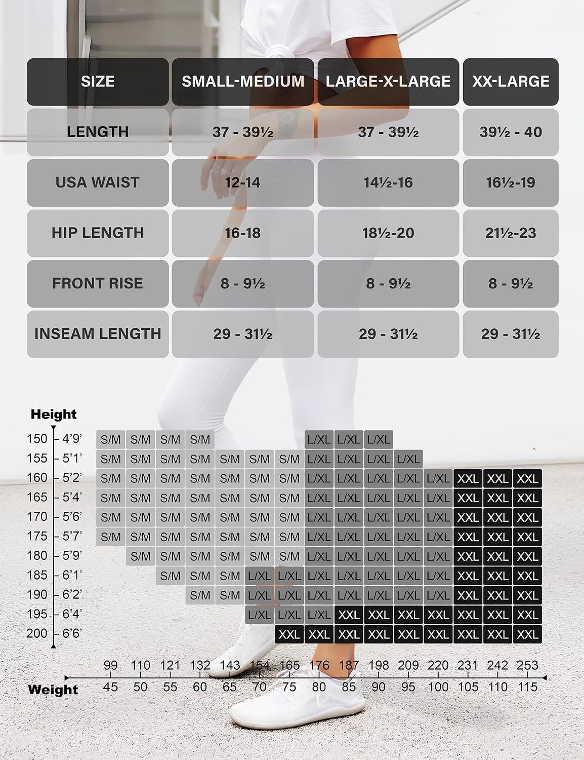 Detalle 2 de CHARMKING Women's Leggings, Polyester-Spandex Blend