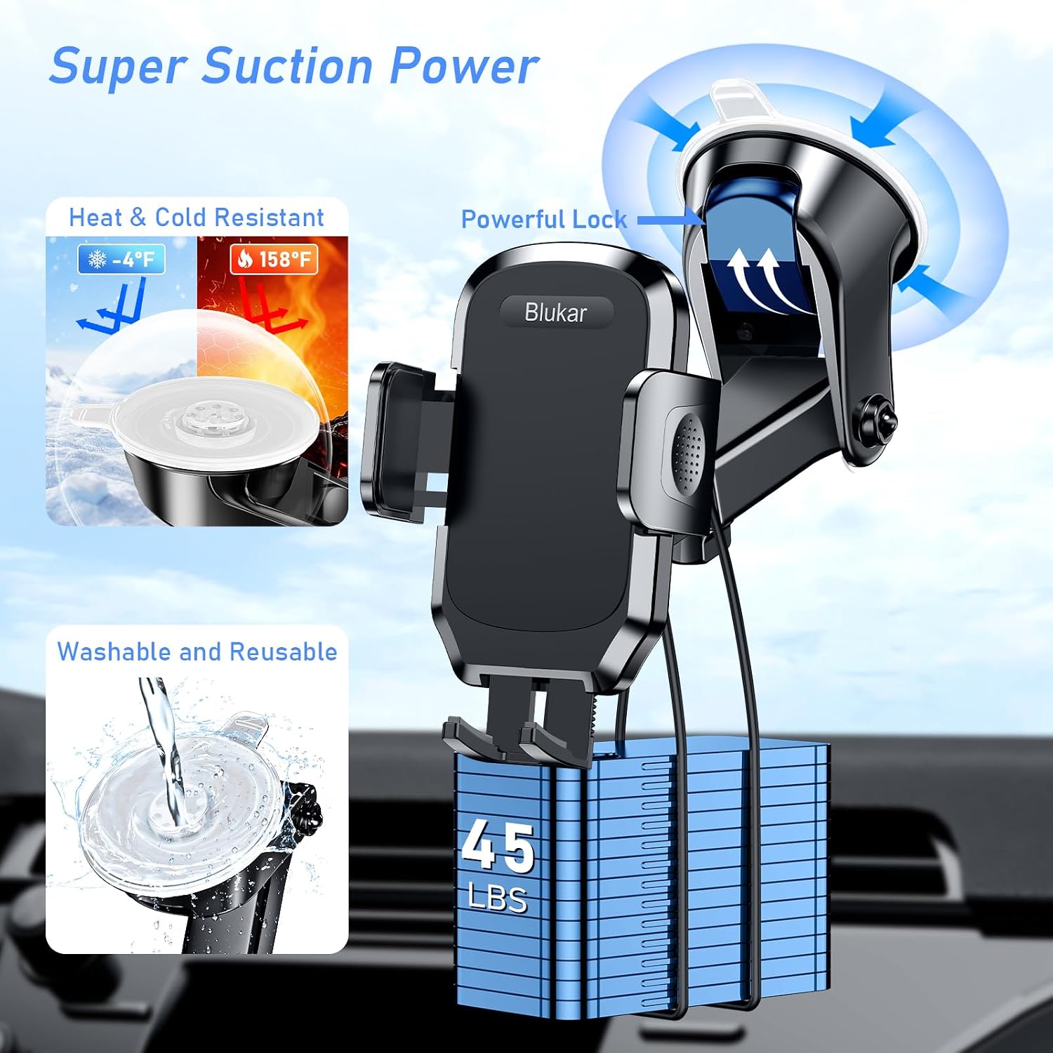 Detalle de Blukar Car Phone Holder 360° rotation
