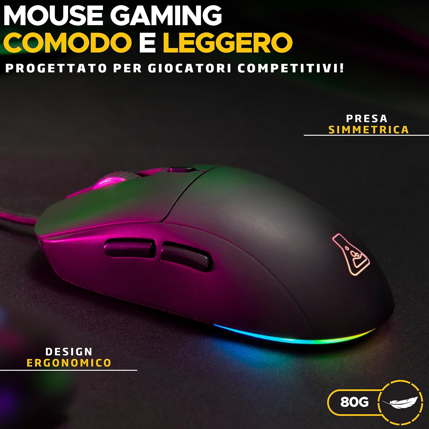 Thumbnail 1 de The G-Lab Kult Cobalt mouse gaming 12800 DPI