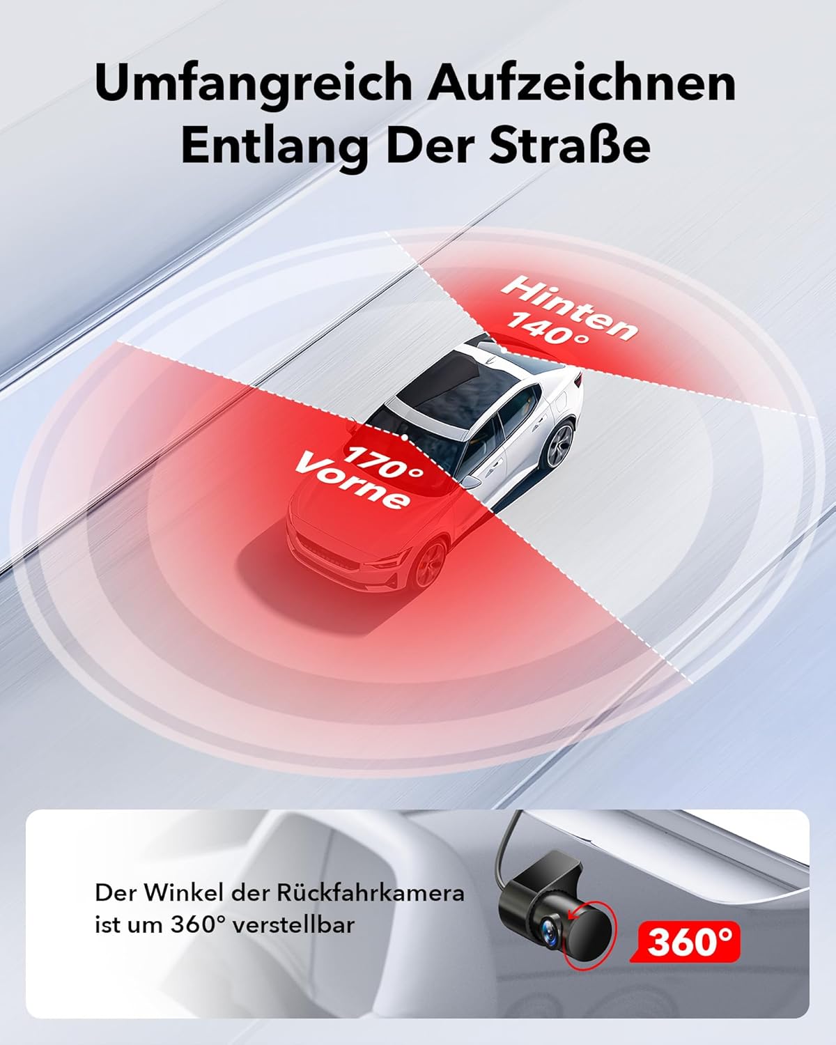 Detalle de REDTIGER Dashcam Front-/Rear 4K/2,5K mit STARVIS 2 256 GB Max