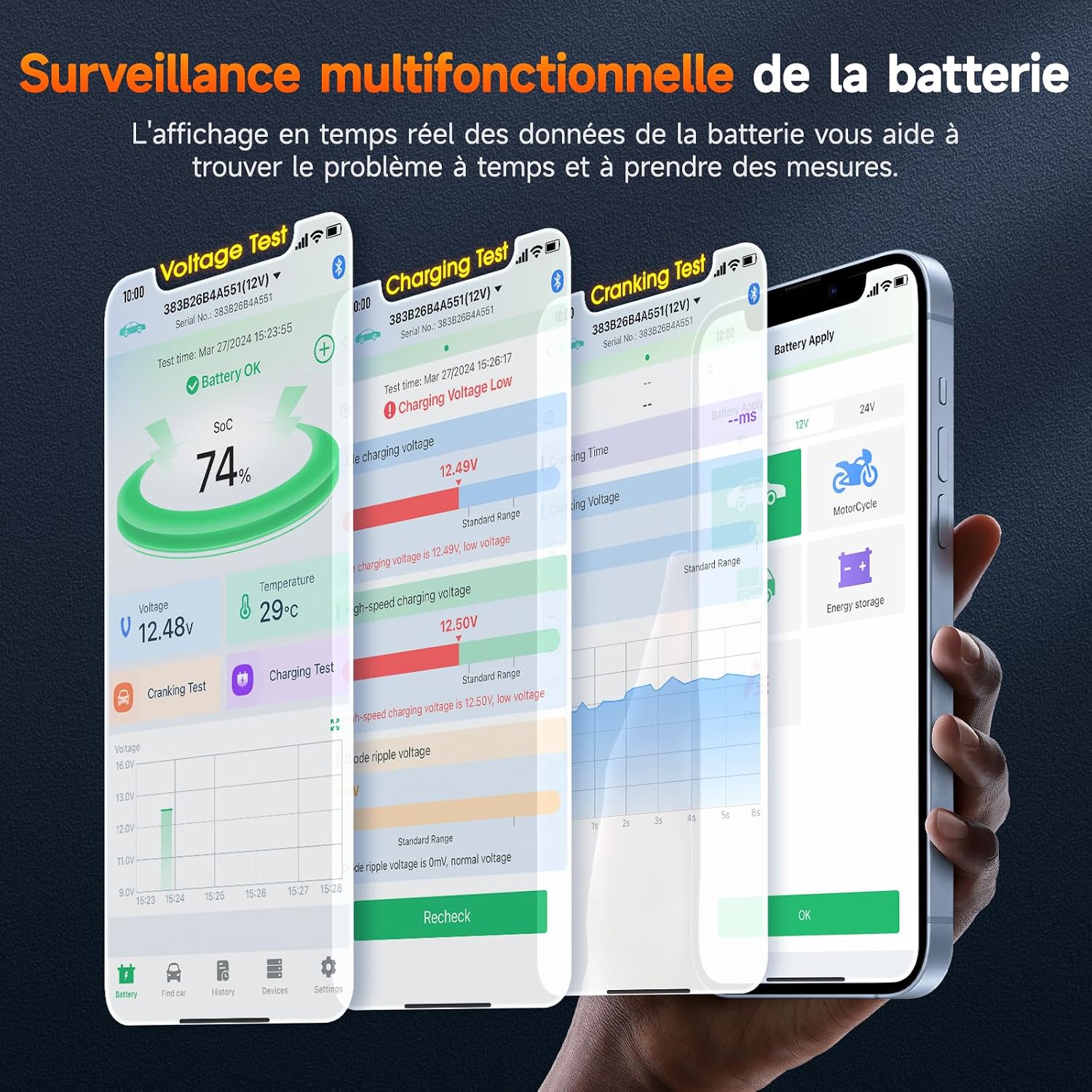 Thumbnail 1 de ANCEL BM300PRO Moniteur Batterie 6V–24V